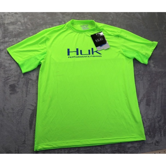 Huk T Shirt's Men's Performance Fishing Green Size M NWT New - Picture 1 of 6